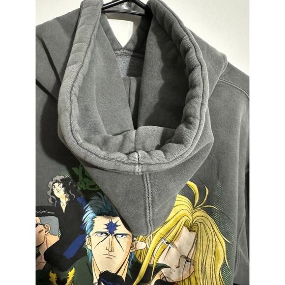 HYPLAND MEN’S YYH TEAM TOGURO HOODIE GREY YU YU HAKUSHO SIZE SMALL - Picture 8 of 11